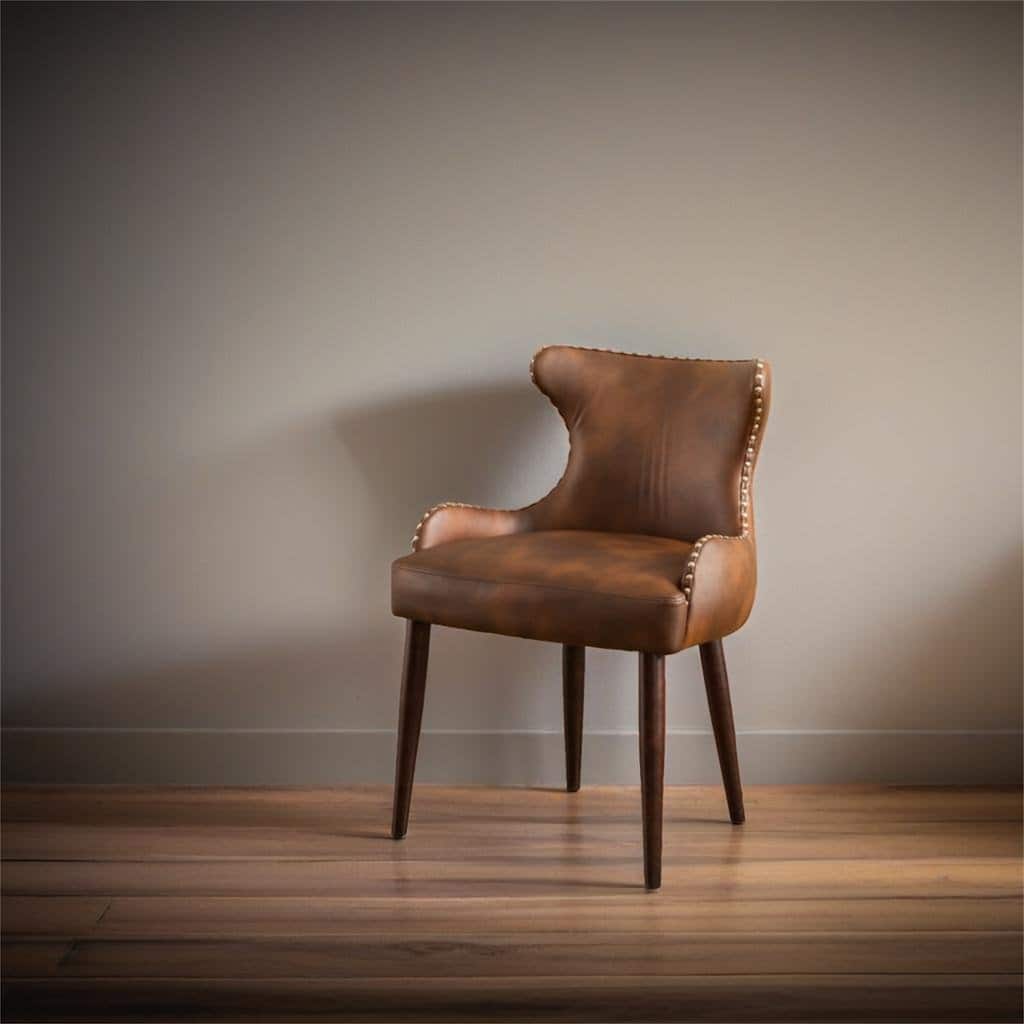 Tufted Button Back barrel chair with Nailhead