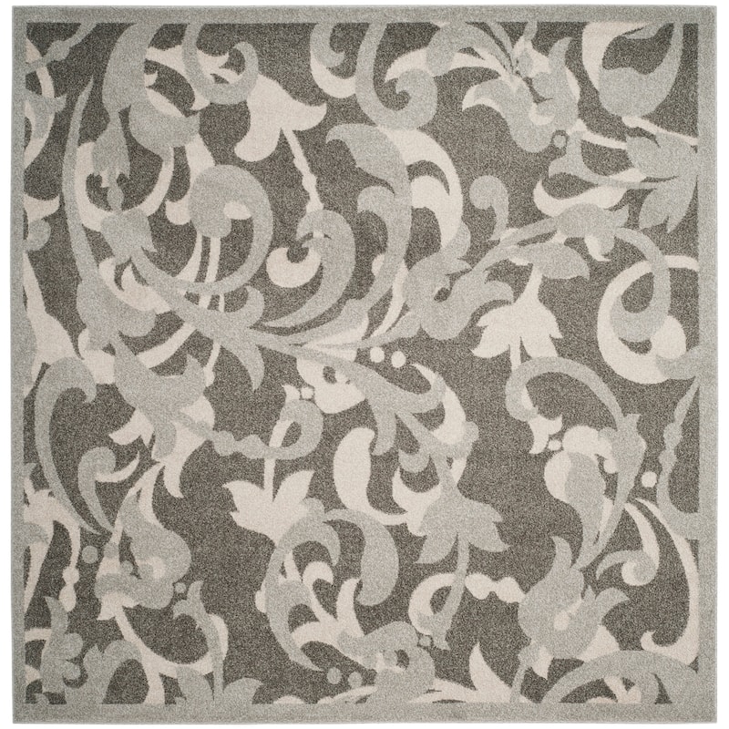 SAFAVIEH Amherst Mujesira Modern Rug - 7' Square - Grey/Light Grey