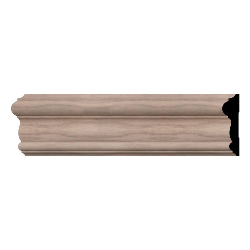 WM297: 11/16-in D x 3-in W x 96-in L Americraft Solid Hardwood Stain Grade Chair Rail Moulding - Walnut