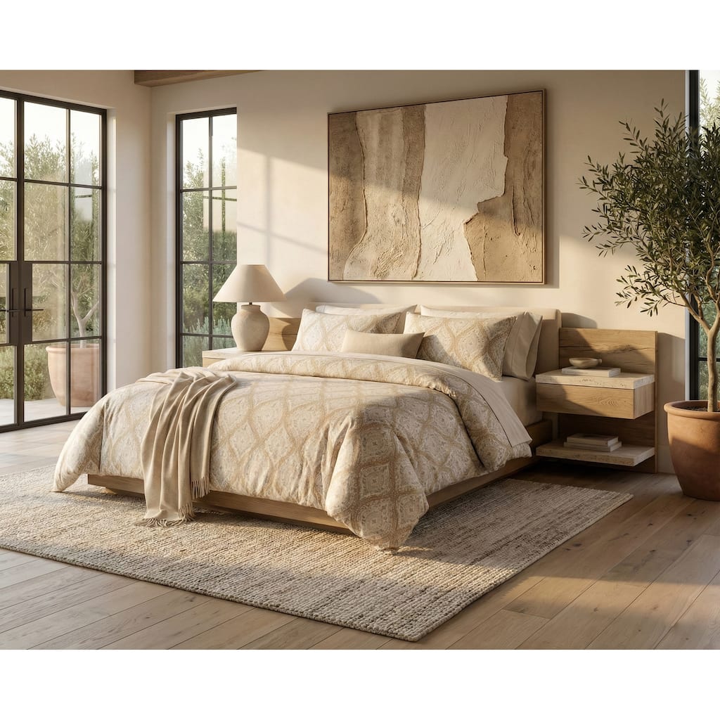 Magnolia Home Fashions Ariana Linen Duvet cover & shams Set