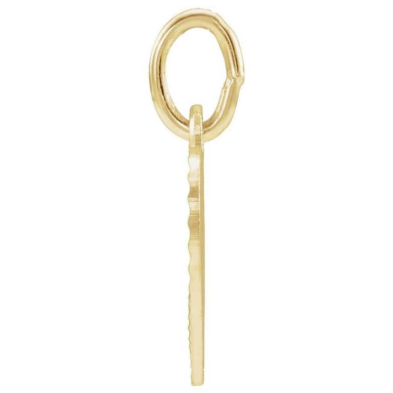 Curata 14k Yellow Gold Small Cupid Angel Heart Necklace,16" 7x8mm