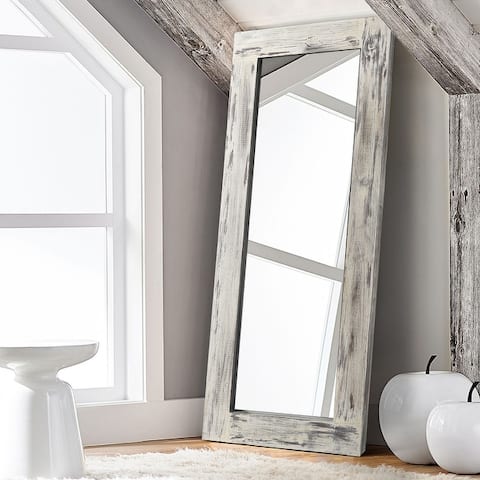 Vintage Wood Framed Dressing Mirror Floor Mirror Farmhouse