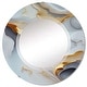 preview thumbnail 10 of 13, Designart 'White And Gold Marble Abstract IV' Printed Modern Transitional Wall Mirror