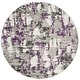 preview thumbnail 27 of 84, SAFAVIEH Skyler Roumpini Modern Abstract Rug 6'7" Round - Grey/Purple - Round