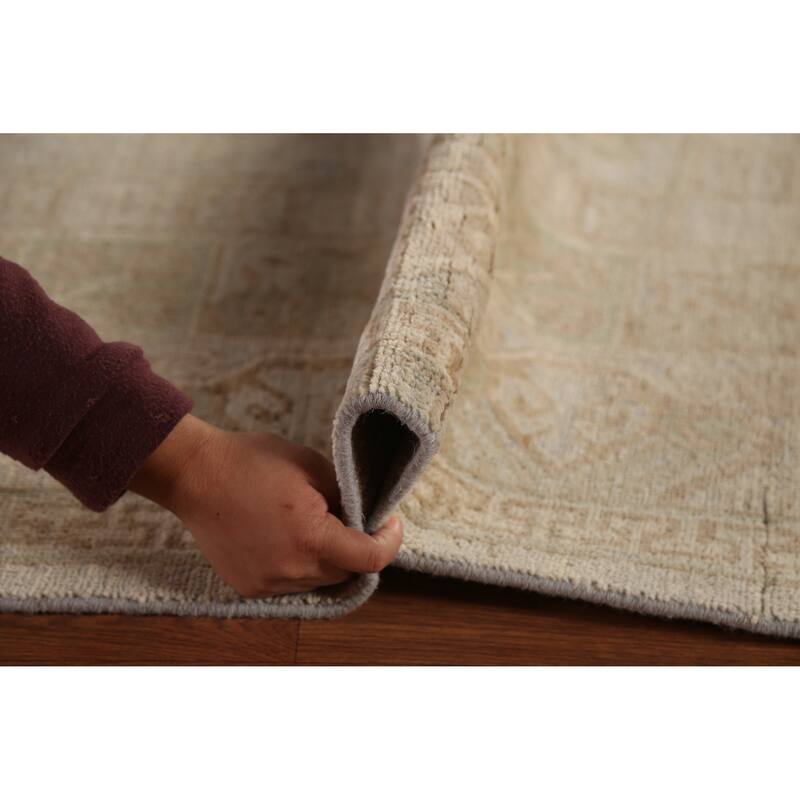 Vegetable Dye Oushak Turkish Large Rug Handmade Wool Carpet - 10'0"x 13'6"