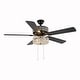 preview thumbnail 9 of 14, River of Goods Olivia Oil Rubbed Bronze Finish/ Crystal 52-inch LED Ceiling Fan - 52"L x 52"W x 18.25"H - 52"L x 52"W x 18.25"H