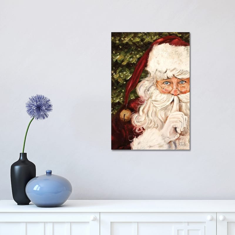 iCanvas "Secret Santa" by Patricia Pinto Canvas Print - 18x12x1.5