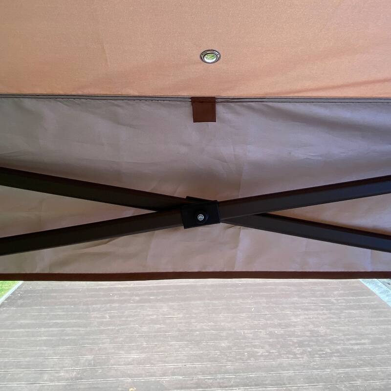 Outdoor 11x 11Ft Pop Up Gazebo Canopy With Removable Zipper Netting, 2-Tier Soft Top Event Tent For Patio with 4 Sandbags