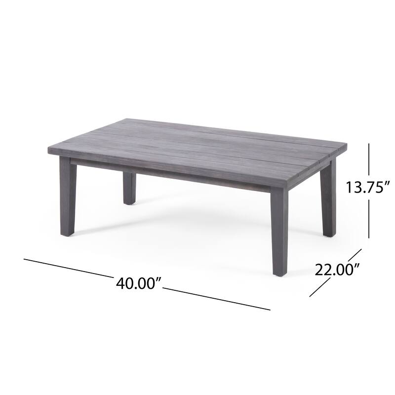 Isla Outdoor 4-seater Coffee Table Chat Set by Christopher Knight Home