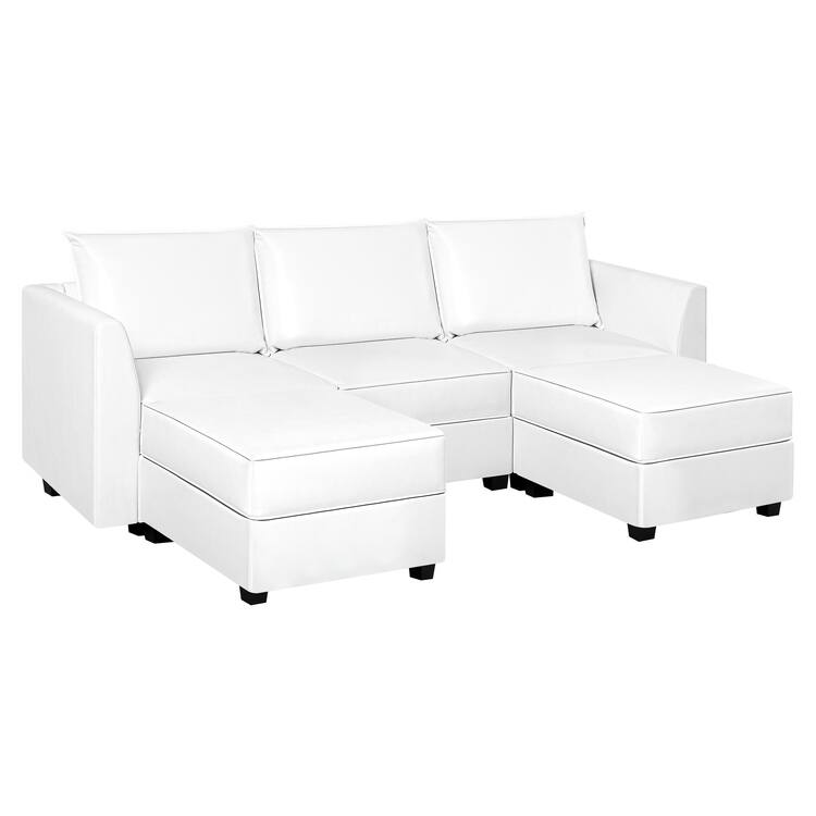 Modern DIY Collection - Convertible Modular Sectional Sofa - Linen Sofa Couch for Living Room Apartment Office