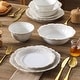 preview thumbnail 9 of 22, MALACASA GISELLE 16-Piece Stoneware Dinnerware Set, Service for 4