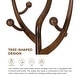 preview thumbnail 114 of 140, Tree-branch Rubberwood Freestanding Coat Rack with Hooks
