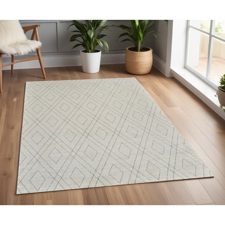 Bevi Abstract Modern Non Skid Stain Resistant Woven Durable Area Rug By HomeRoots