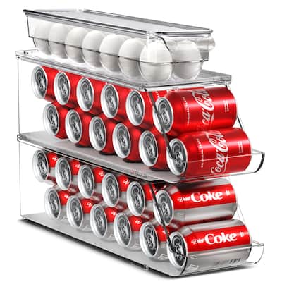 Can Organizer and Egg Holder Set - 3 Pc Set - 17.2" L X 5.8" H X 5.5" W