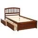 preview thumbnail 3 of 7, Twin Platform Storage Bed with Two Drawers and Headboard for Elegant and Functional Bedroom Design
