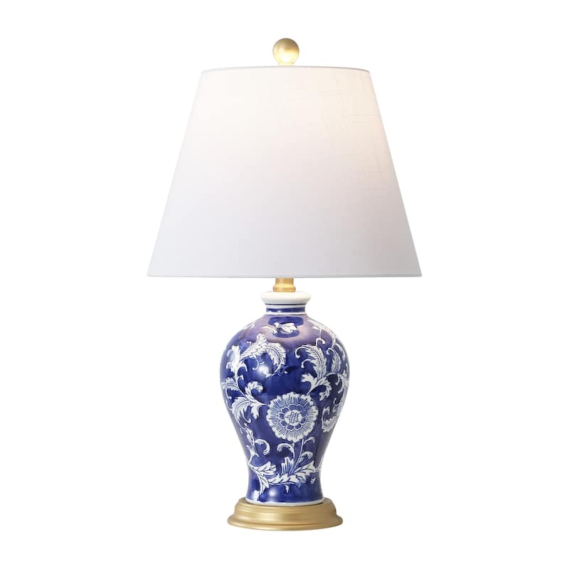 Grace 24" Floral LED Table Lamp, Multi/Brass by JONATHAN Y