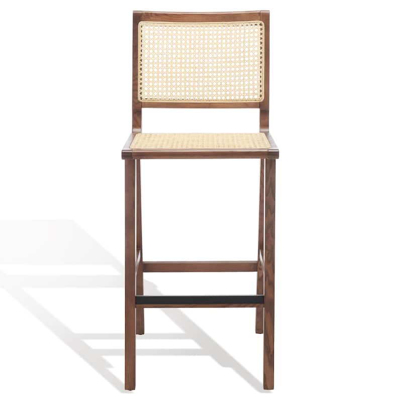 SAFAVIEH Couture Jeff French Cane 30-inch Bar Stool - 18 In. W x 23 In. D x 45 In. H - 18Wx23Dx45H