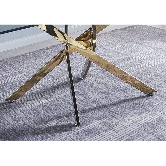 Rectangular Tempered Glass Dining table