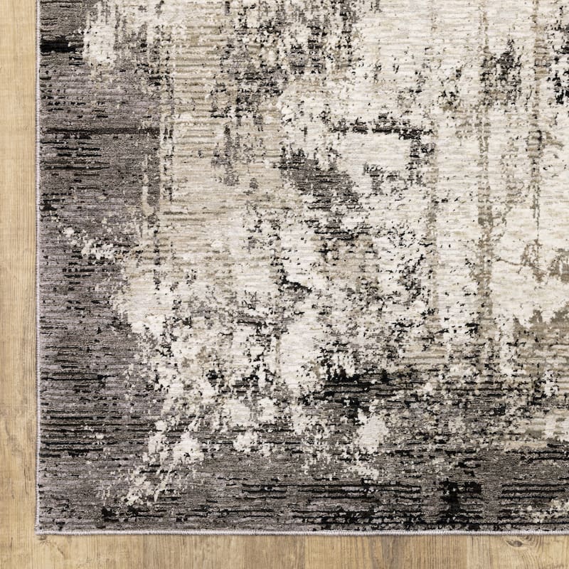 Style Haven Nelson Industrial Abstract Grey/ Ivory Indoor Area Rug