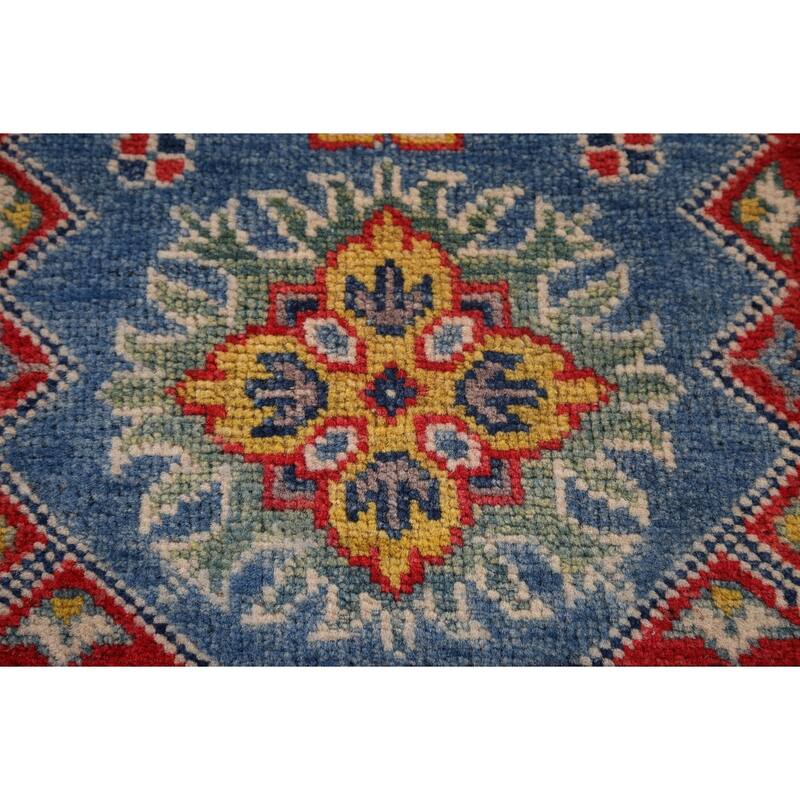 Blue Kazak Oriental Accent Rug Handmade Wool Carpet - 2'1"x 2'10"