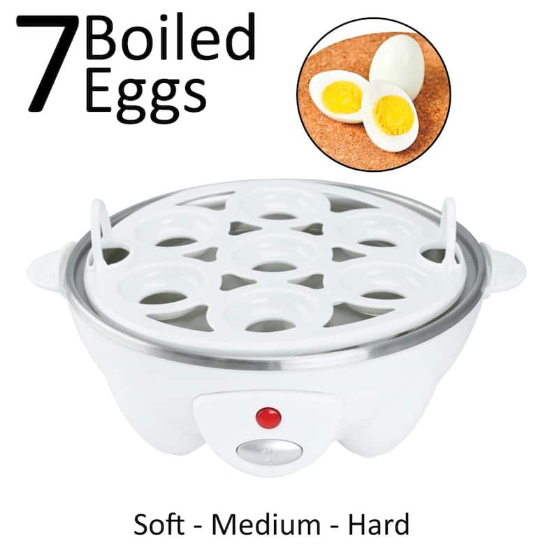 7 Egg Cooker with Auto Off in Egg Shell