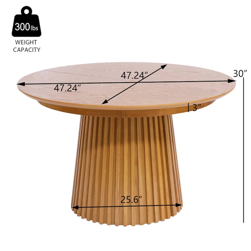 Christopher Knight Home - Camden Modern Expandable Oval Dining Table Base with Fluted Pedestal Design