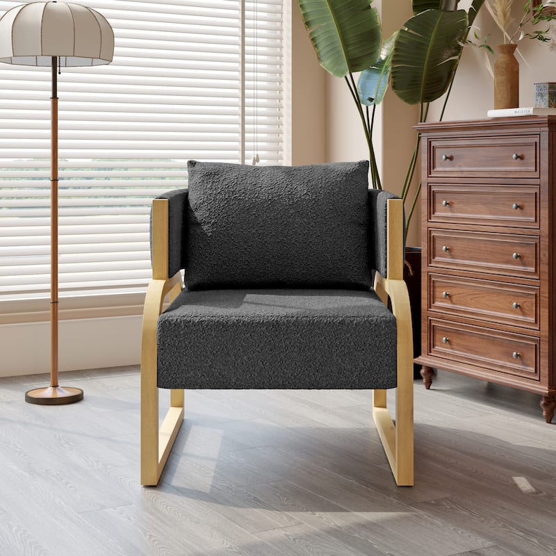 Corvus Danzig Teddy Fabric 1-Piece Accent Chair