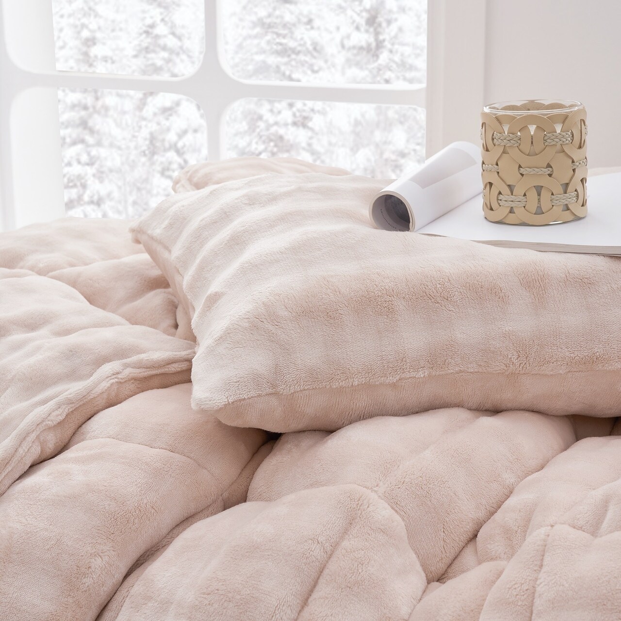 Git Puffy Cozy - Coma Inducer Oversized Comforter Set - Whisper Pink