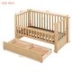 preview thumbnail 54 of 58, 2-in-1 Convertible Crib, Full Size Bed Frame with Drawers and 3 Height Options, Modern Baby Crib Toddler Bed with Guard Rail