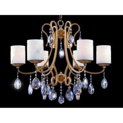 Artistry Lighting, Wrought Iron Collection Crystal Chandelier
