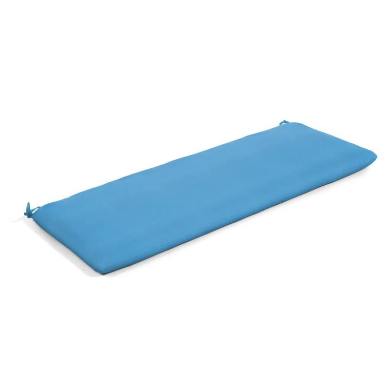 Sunbrella Solid Fabric 1-Piece Indoor/Outdoor Bench Cushion, 48"W x 18"L - Canvas Capri