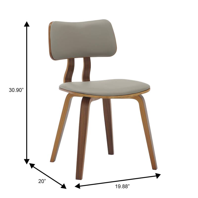 5-Piece Dining Set with 47-Inch Round Walnut Dining Table and 4 Leather Accent Side Chairs