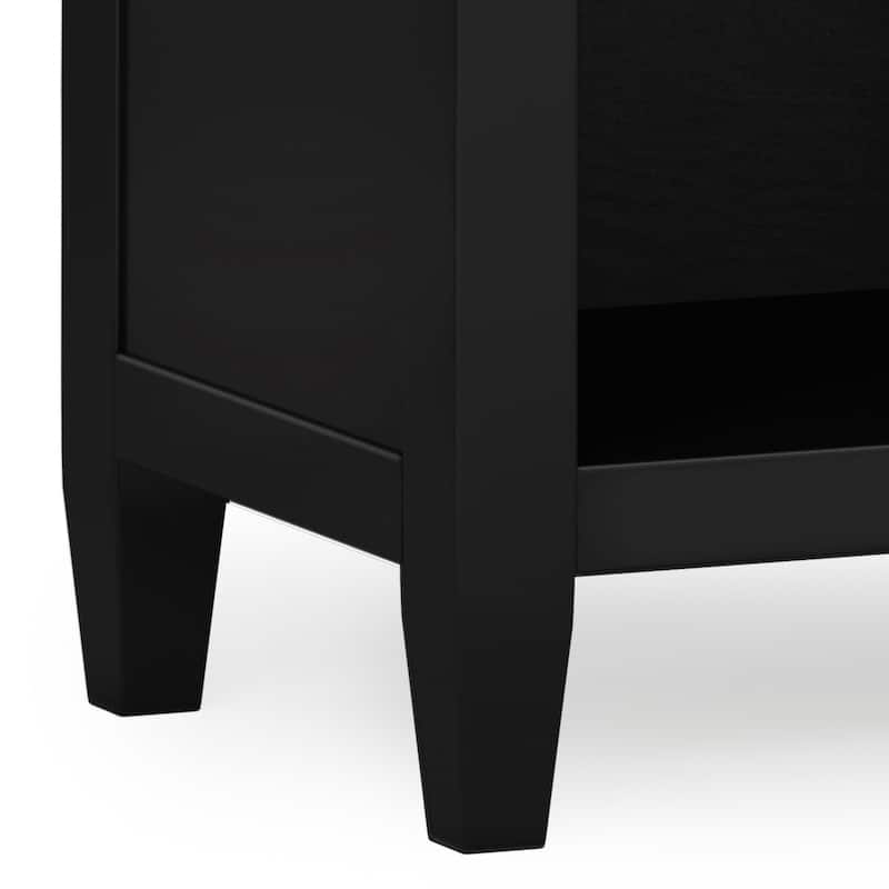 WYNDENHALL Sterling SOLID WOOD 24 inch Wide Bedside Nightstand Table