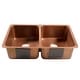 preview thumbnail 3 of 12, Rivera Copper 32" Double Bowl Undermount Kitchen Sink