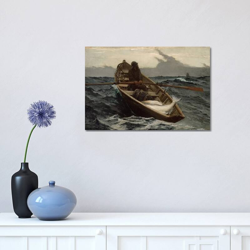 iCanvas "The Fog Warning" by Winslow Homer Canvas Print - 12x18x1.5
