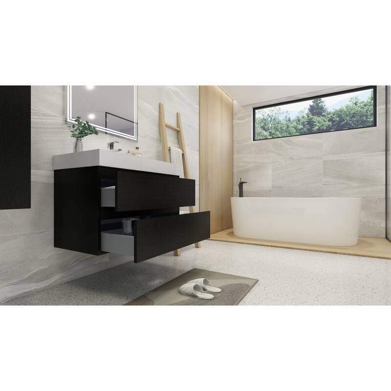 Baillie 42'' Wall-Mounted Vanity with Reinforced Acrylic Sink