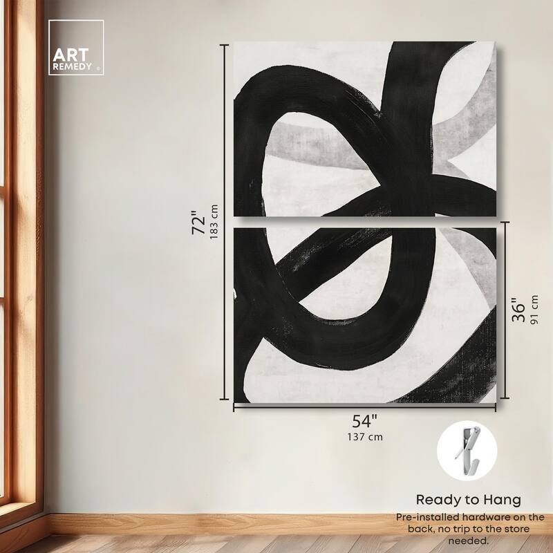 Infinite Loop I Canvas Set of 2 by Art Remedy, Gallery Wrapped