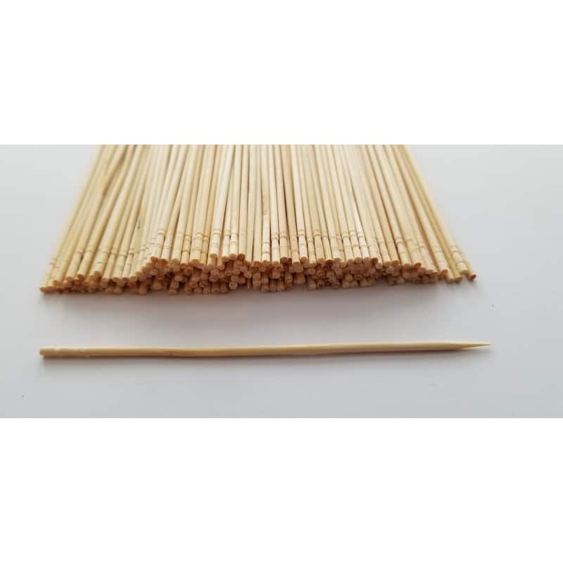 Handy Housewares 4" Bamboo Skewers for Appetizers - 200 Pack, Natural Wood Picks for Cocktail Garnishes and Snacks