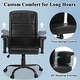 preview thumbnail 3 of 16, Adjustable Height Executive Office Chair High Backrest with 90°-130° Recline Grid-Cut PU Leather & Nail Head Trim