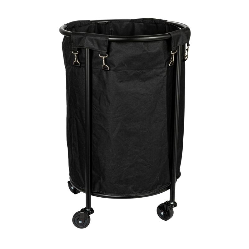 Household Essentials Metal Frame Laundry Hamper with Wheels