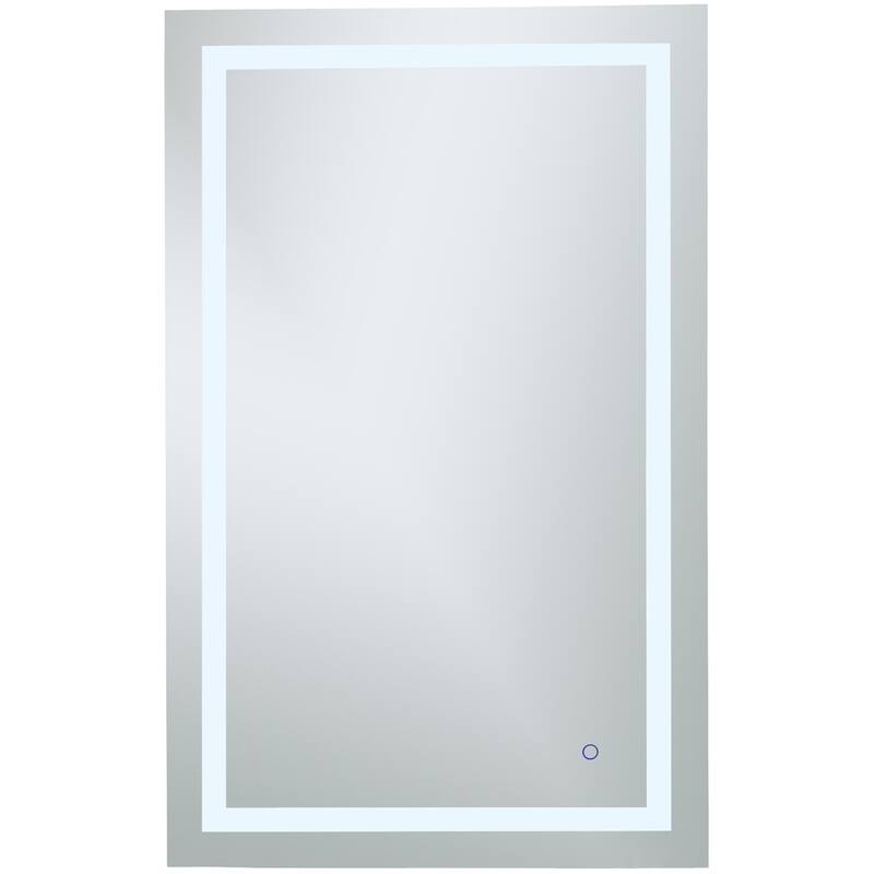 Elegant Lighting Helios 48" x 30" Rectangular Frameless Wall Mounted - Silver