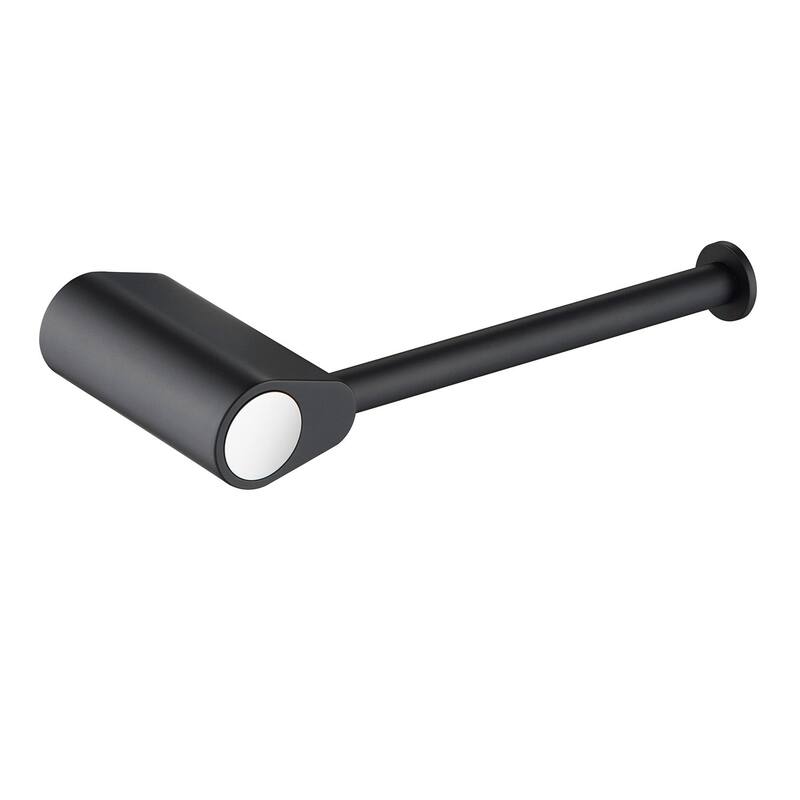 Bathroom Hardware Accessory Wall Mounted Tissue Holder with Hook - Chrome Black