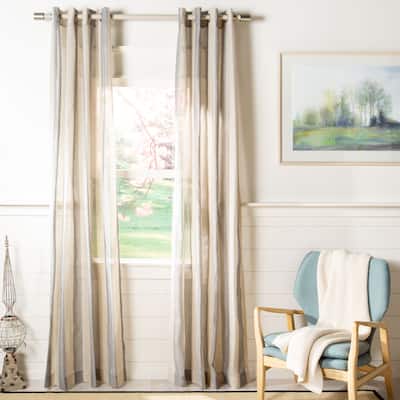 SAFAVIEH Evelijn Semi-Sheer Window Curtain Panel - 52Wx96L
