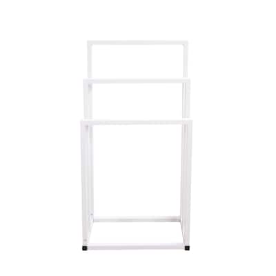3 Tiers Towel Rack Metal Freestanding for Bathroom Accessories,White