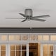 preview thumbnail 1 of 21, Hunter 44" Terrace Cove Outdoor Low Profile Ceiling Fan and Pull Chain, Damp-Rated Matte Silver
