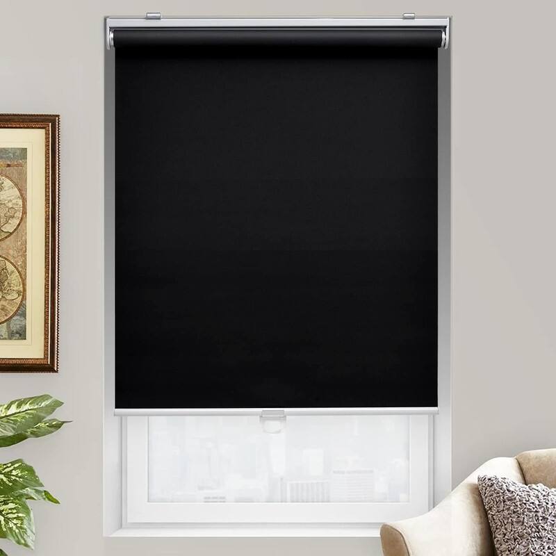 Cordless Roller Shades Blackout Blinds for Darkening Rolled Up Shades - 72"L x 34"W