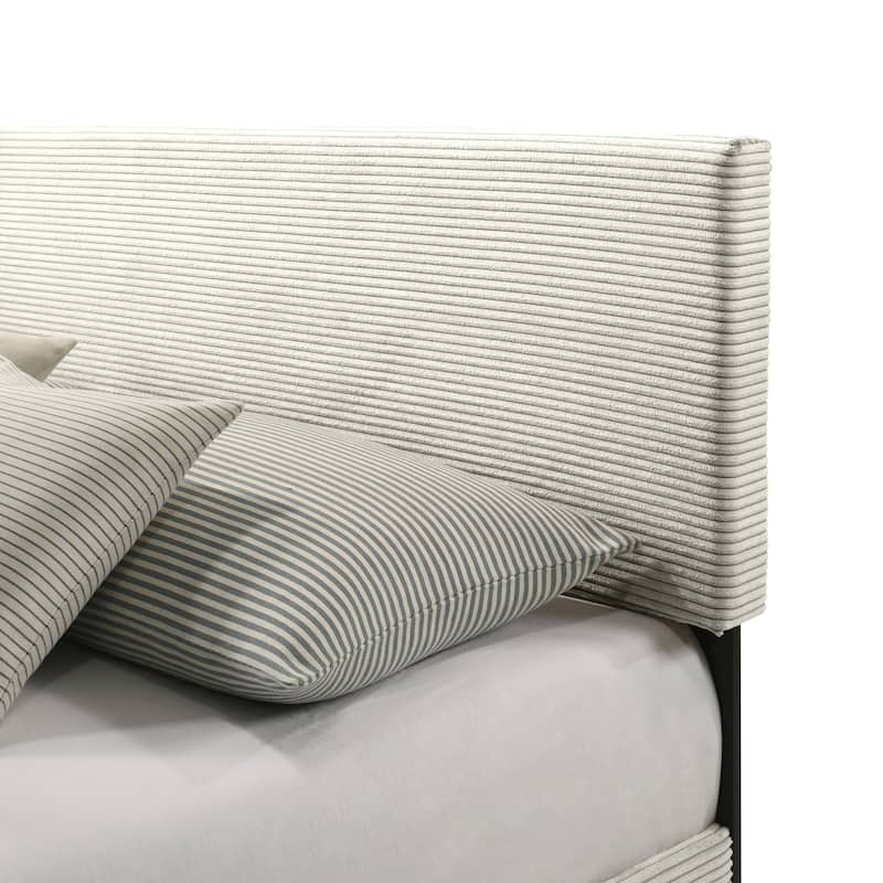 Bayson Wood Frame Queen Platform Bed With Headboard