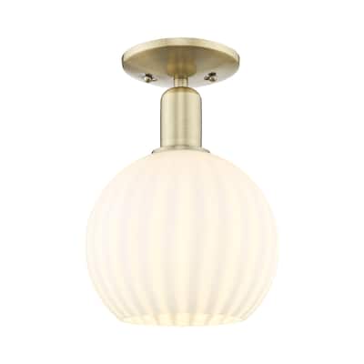 Innovations Lighting 716-1C-12-8 White Venetian Semi-Flush White