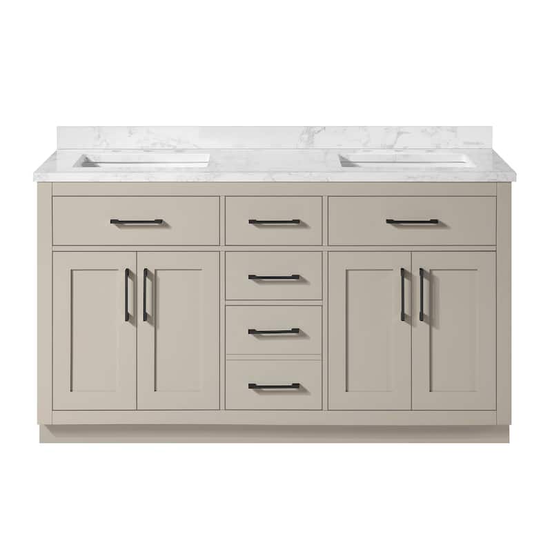 Athea Bathroom Vanity with White Engineered Marble Top