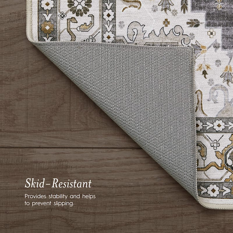 Laura Ashley Imagine Printed Chenille Washable Non-Slip Rugs